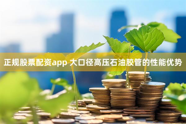 正规股票配资app 大口径高压石油胶管的性能优势